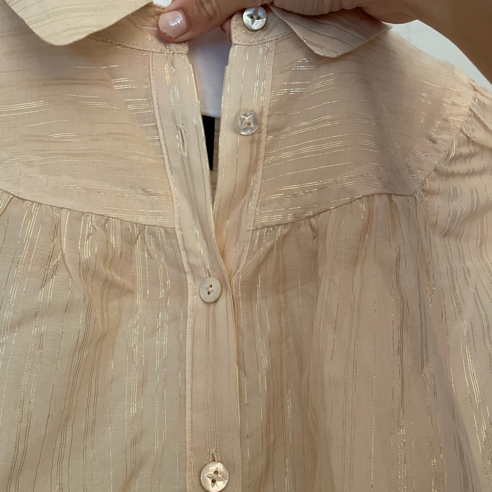 Marc By Marc Jacoba Tapioca Button Down Blouse Wi… - image 5